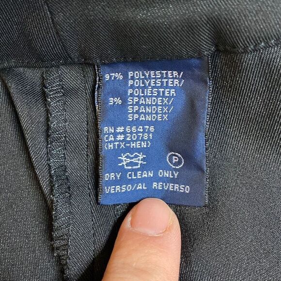 Y2K Tommy Hilfiger Wrap Skirt Snap Front Off Center Black Size 9 VTG 1999 - Picture 8 of 9